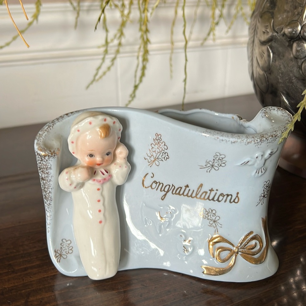 Vintage SHAFFORD Mid-Century Nursery Planter/Wall Pocket